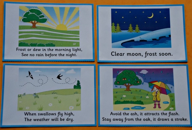 Weather Myth flashcards from Activity Village