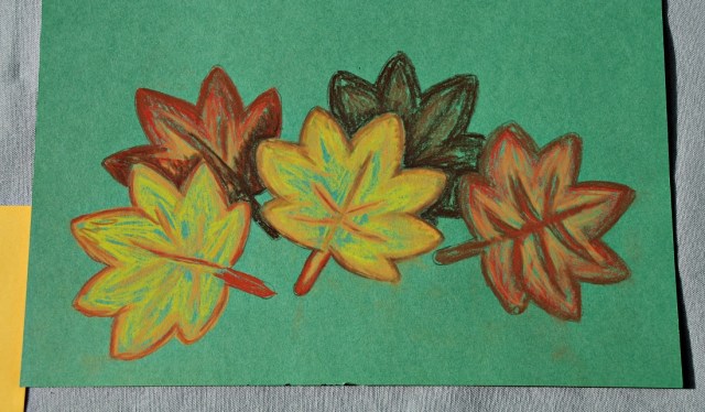 Autumn Leaves created using STABILO chalk pastels