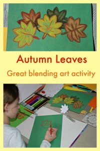 Autumn Leaves the perfect blending colour art activity for children