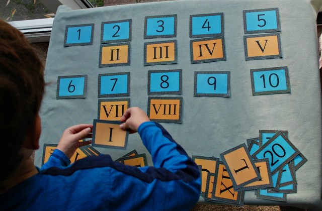 Free to download Roman Numeral matching Cards from Twinkl Resources
