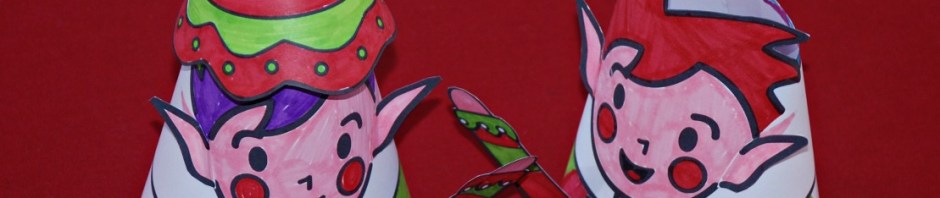 Mrs Mactivity Christmas elves part of the Christmas cone toy set.