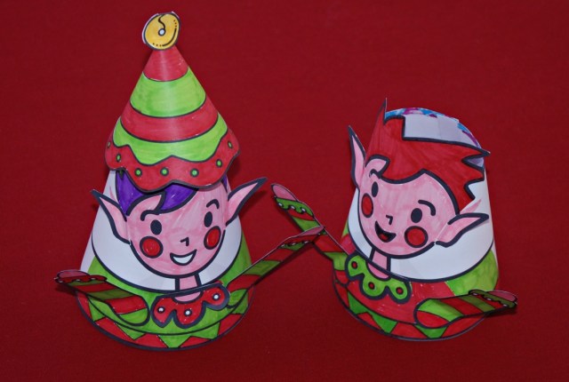 Mrs Mactivity Christmas elves part of the Christmas cone toy set.