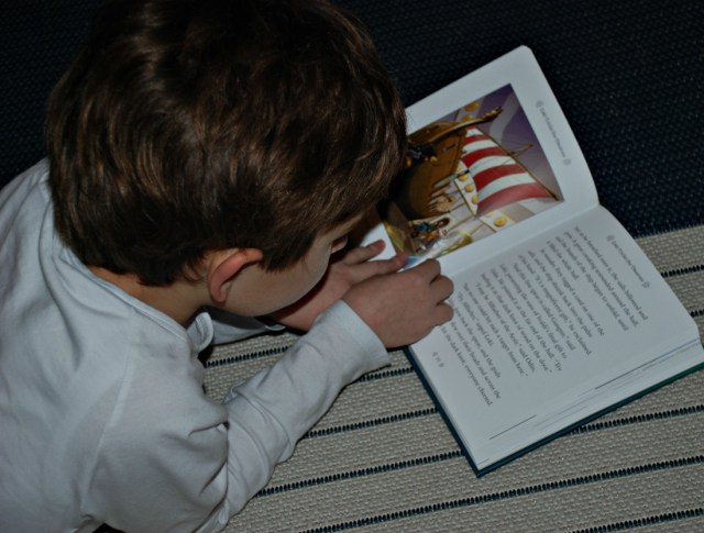 reading the Usborne Illustrated Norse Myths Book