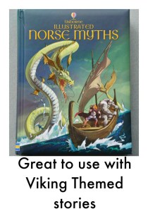 Usborne Illustrated Norse Myths. Perfect to use when Kids read Viking themed books as it explains the mythological characters