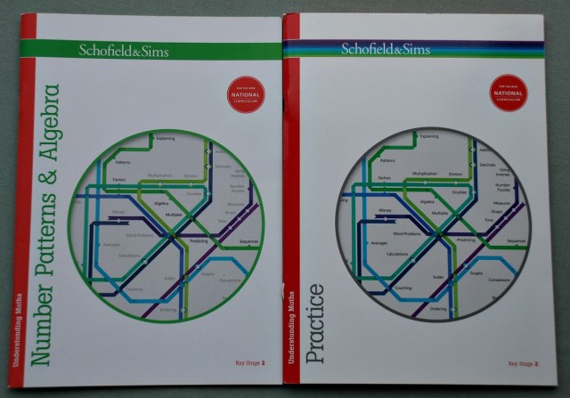 Schofield & Sims Understanding Maths the Number Patterns and Algebra workbook and the Practice workbook. Key Stage 2 Maths for the UK