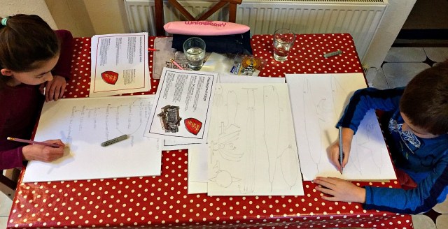 working together at the kitchen table