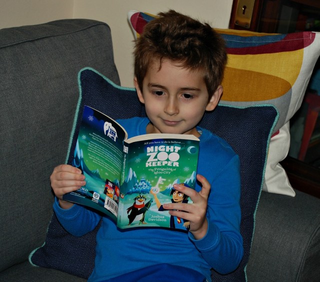 reading Night Zookeeper penguins of Igloo City Book written by Joshua Davidson