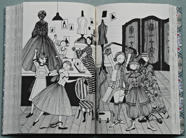 An illustration showing the period costumnes in Midnight at Moonstone