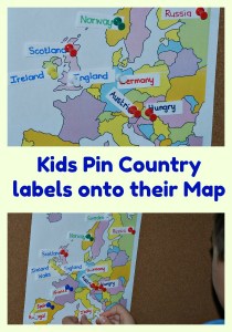 Learning where the different countries are situated on a Map by pinning labels onto their own map
