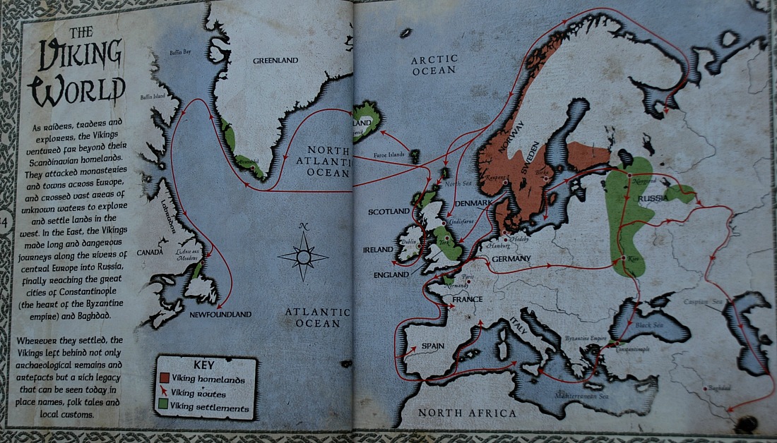 The world of Vikings book by Robert Macleod. The viking world map