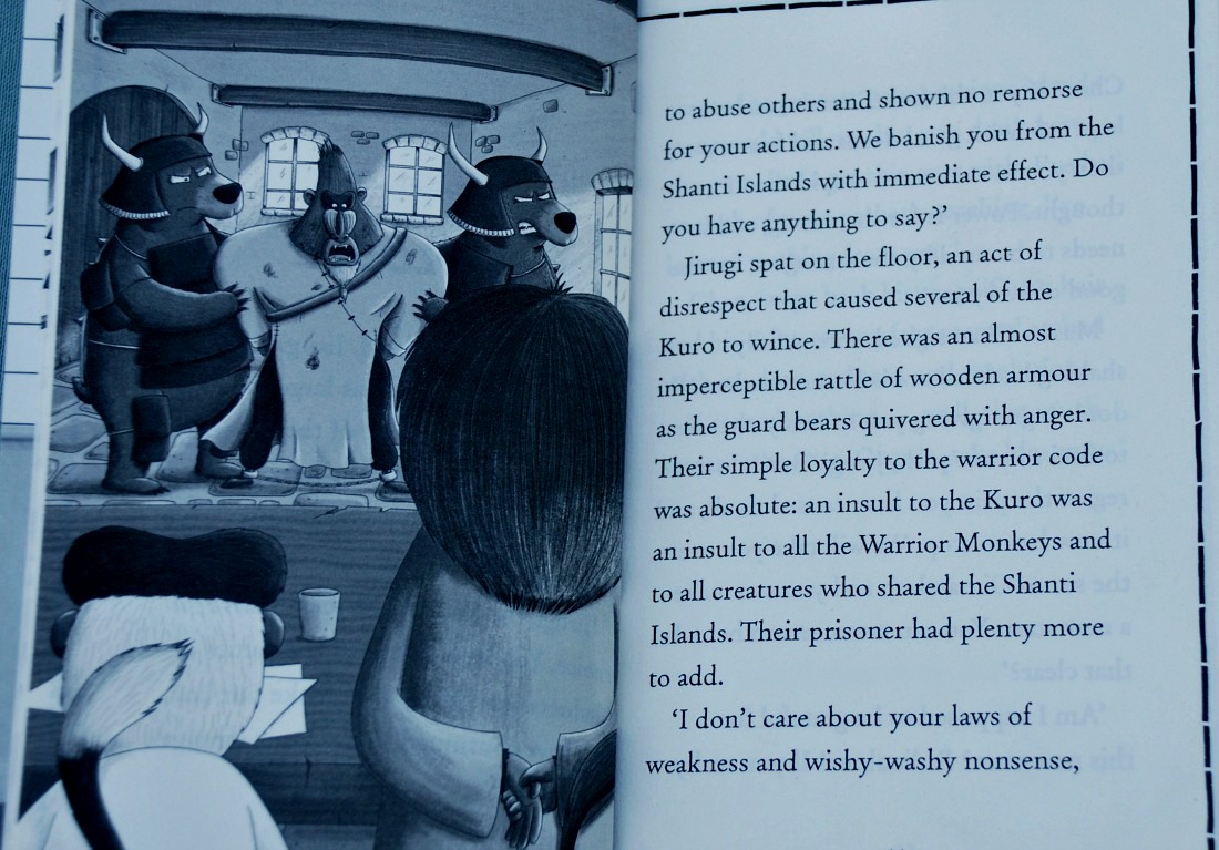 Warrior Monkeys and the volcano adventure includes some good vocab for young readers