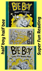 The Bee Boy Books, all about a young boy who can turn into a bee. Fun reading for newly independant readers