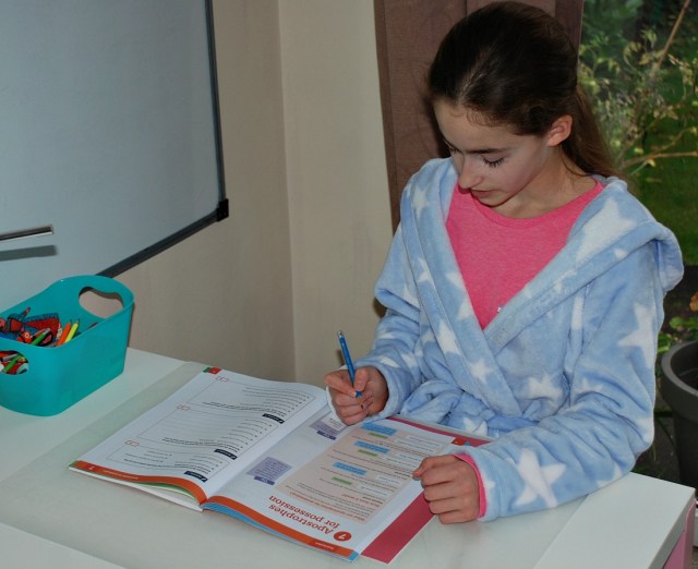 working through her Get It Right Workbook 1. Spelling, Punctuation and Grammar for Key Stage 3 ages