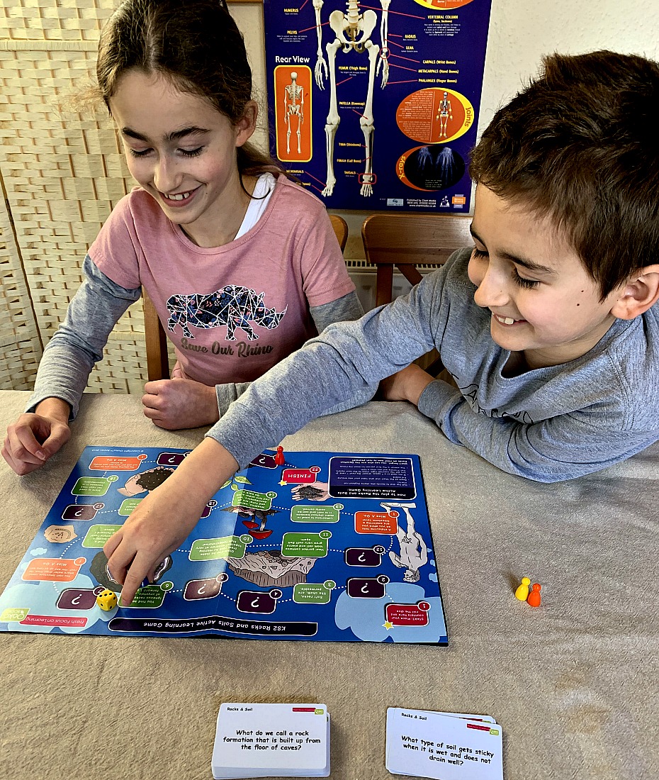 busy playing the Rocks and Soils Active learning game