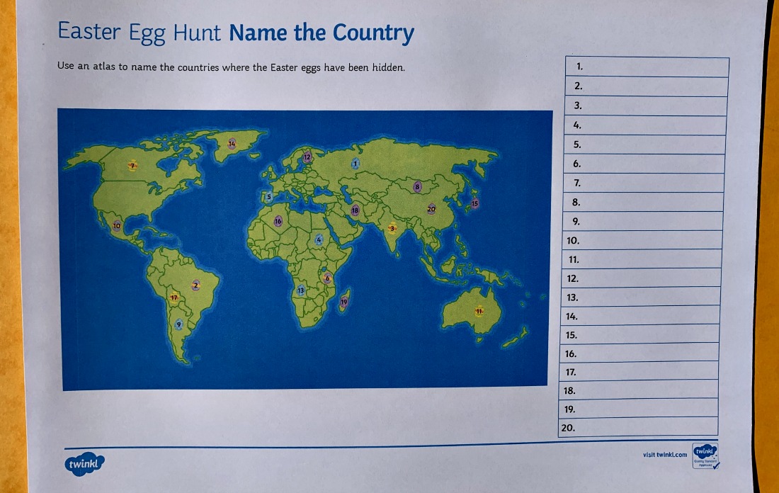 Easter egg Hunt - name the country