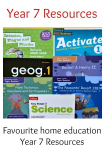Favourite Year 7 home education resources that we have used this year. Top Homeschooling books for Year 7