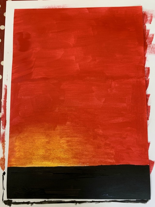 creating a backgound for the soldier silhouette painting