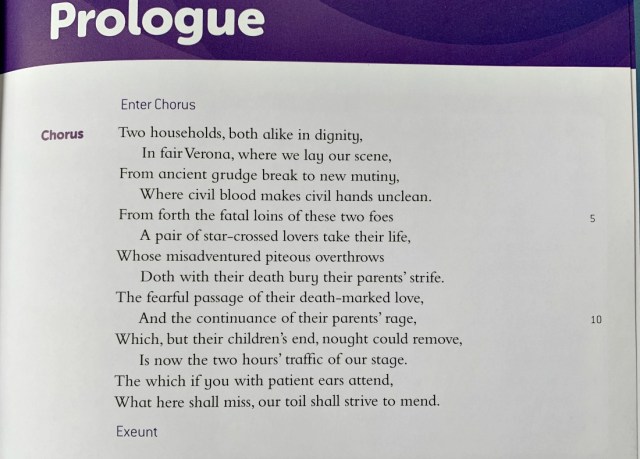 RSC School Shakespeare Romeo and Juliet prologue