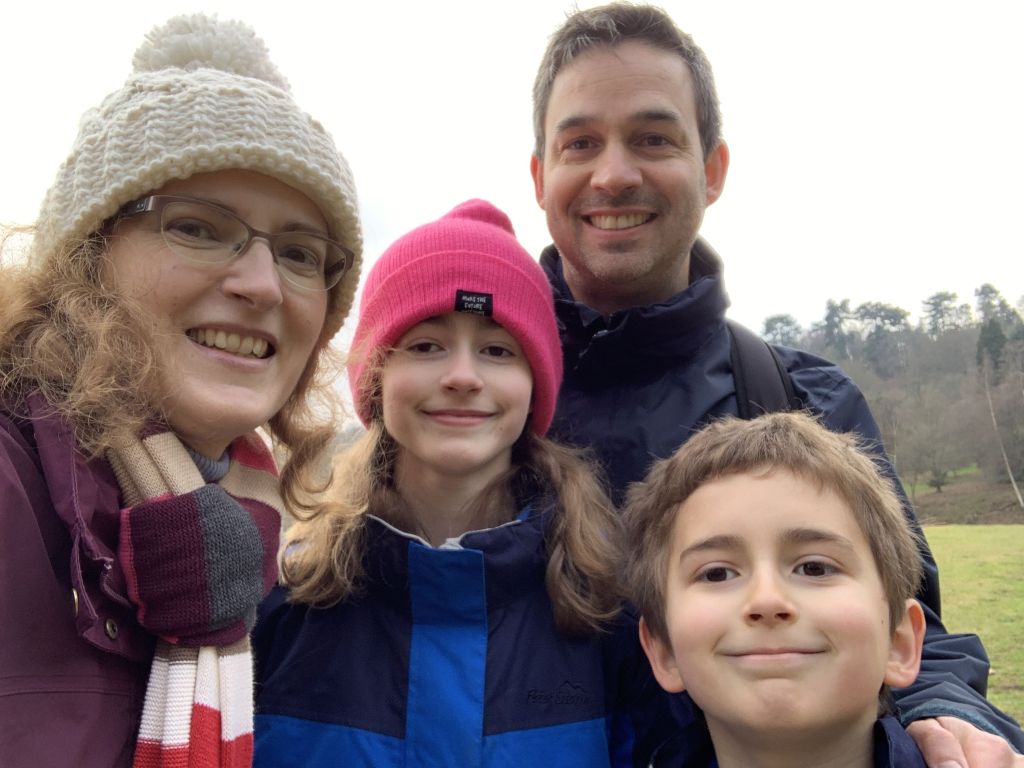 family photo ofamily learning together