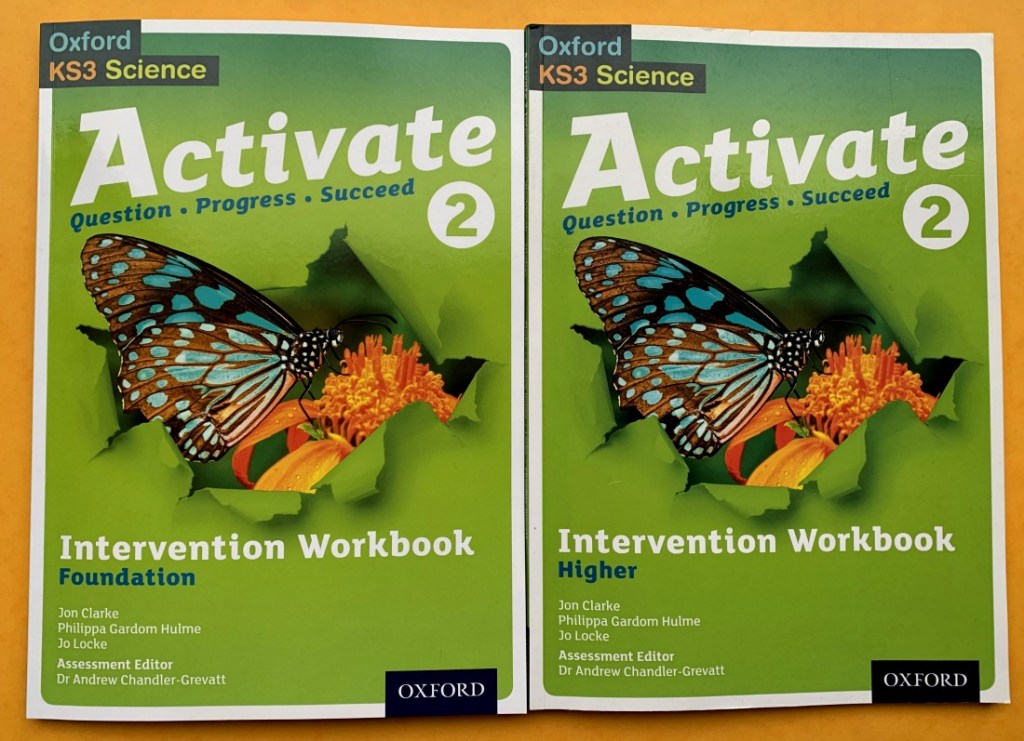 Activate 2 Workbooks. Foundation and Higher. Year 8 Science