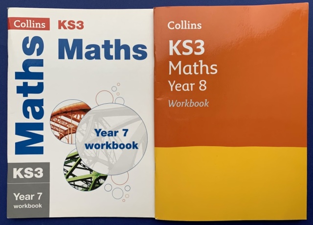 Collins Maths workbooks for Year 7 and Year 8