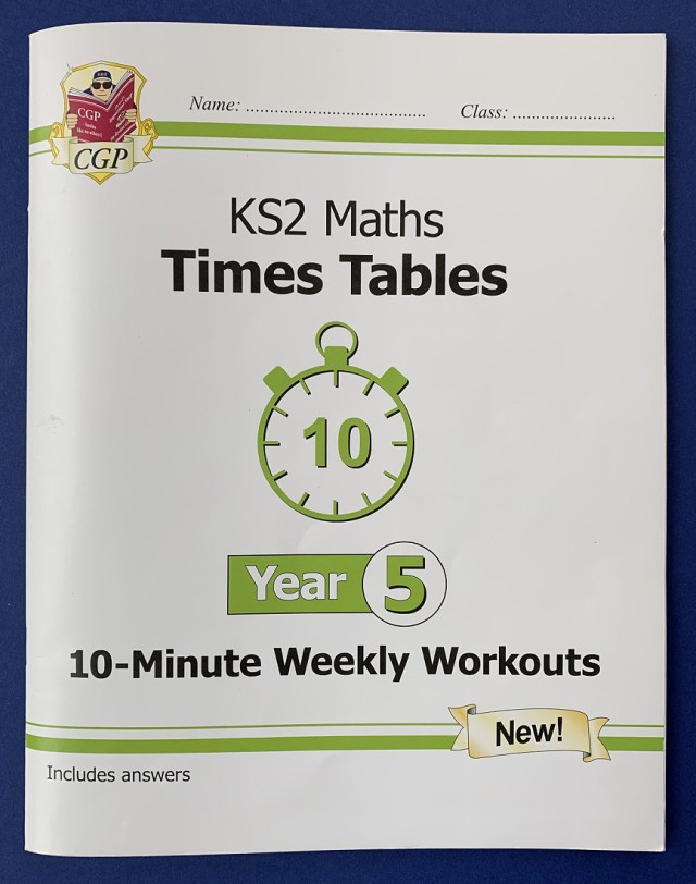 CGP KS2 Maths times table Year 5 workbook