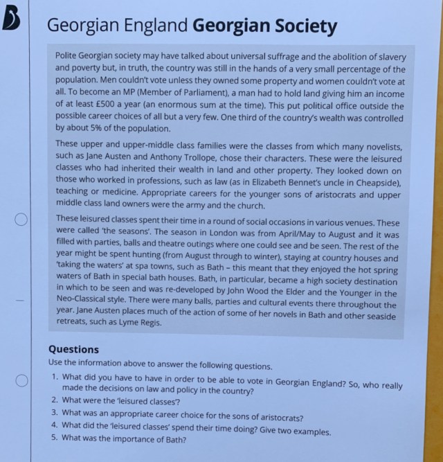 Pride and Prejudice pages from Twinkl Beyond